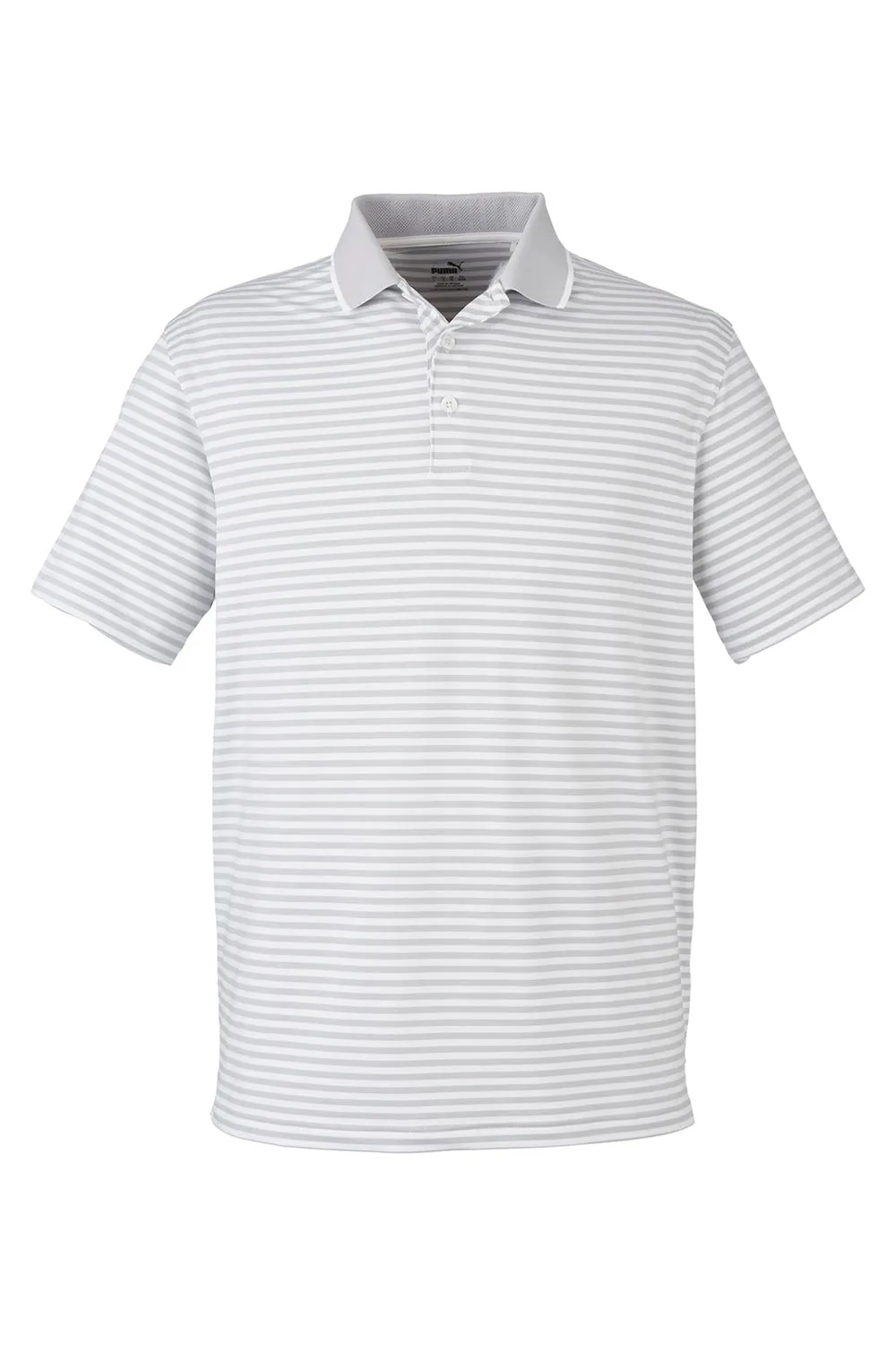 Puma Mens Mattr Feeder Moisture Wicking Short Sleeve Polo Shirt - High Rise Grey  Choose your new Clothing Puma
