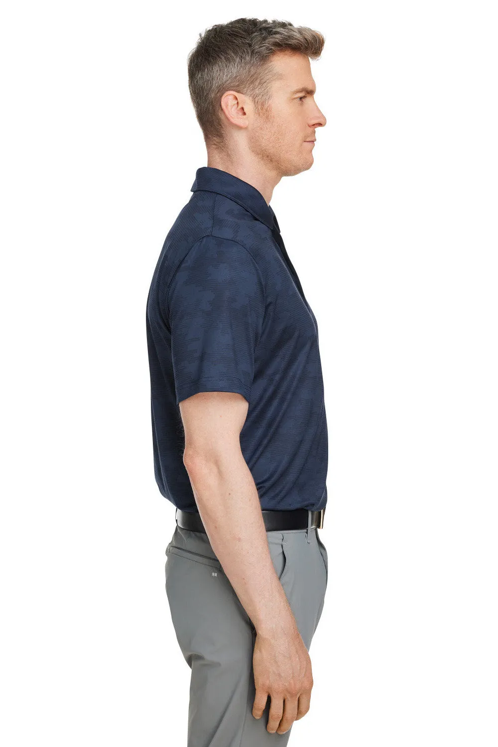 Puma Mens Volition Moisture Wicking Camo Short Sleeve Polo Shirt - Navy Blue  Choose your new Clothing Puma