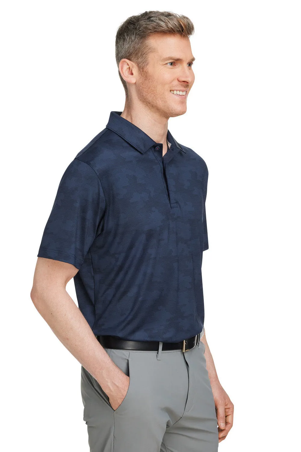 Puma Mens Volition Moisture Wicking Camo Short Sleeve Polo Shirt - Navy Blue  Choose your new Clothing Puma