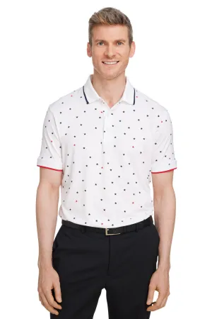 Puma Mens Volition Skylight Moisture Wicking Short Sleeve Polo Shirt - Bright White/Navy Blue/Red  Choose your new Clothing Puma