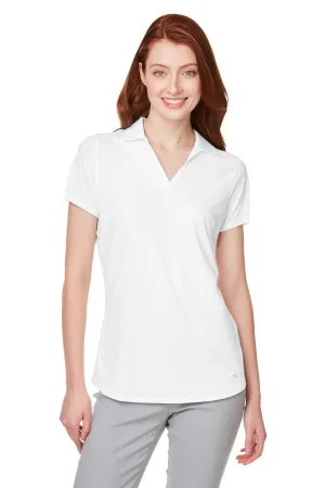 Puma Womens Cloudspun Free Moisture Wicking Short Sleeve Polo Shirt - Bright White  Choose your new Clothing Puma
