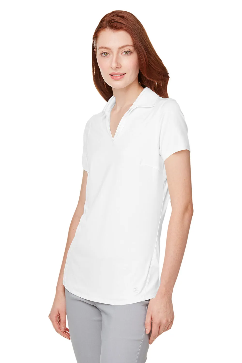 Puma Womens Cloudspun Free Moisture Wicking Short Sleeve Polo Shirt - Bright White  Choose your new Clothing Puma