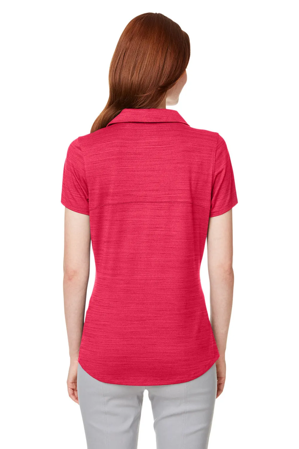 Puma Womens Cloudspun Free Moisture Wicking Short Sleeve Polo Shirt - Heather Teaberry Red  Choose your new Clothing Puma