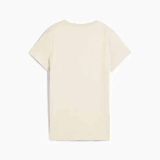 PUMA WOMEN'S ESSENTIALS ELEVATED NO DYE BEIGE TEE
