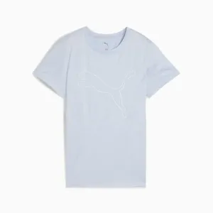 PUMA WOMEN'S ESSENTIALS LOGO BLUE TEE
