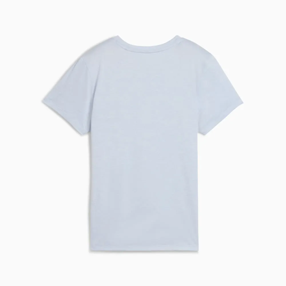 PUMA WOMEN'S ESSENTIALS LOGO BLUE TEE
