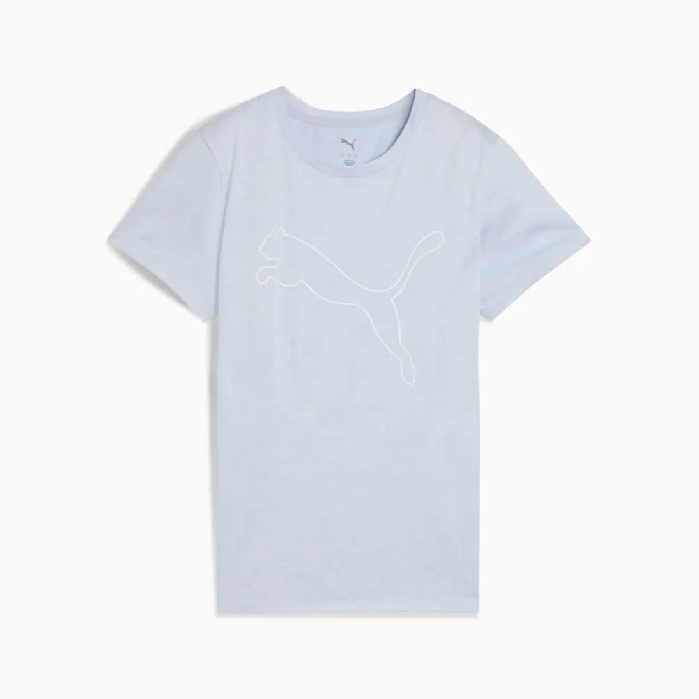 PUMA WOMEN'S ESSENTIALS LOGO BLUE TEE