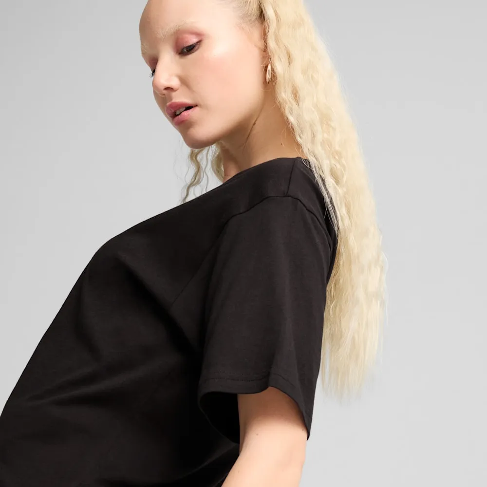 PUMA WOMEN'S ESSENTIALS RELAX BLACK TEE