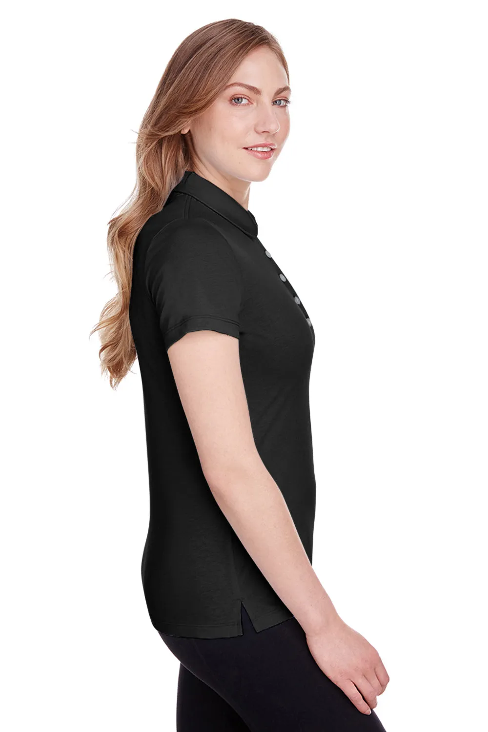 Puma Womens Fusion Performance Moisture Wicking Short Sleeve Polo Shirt - Black