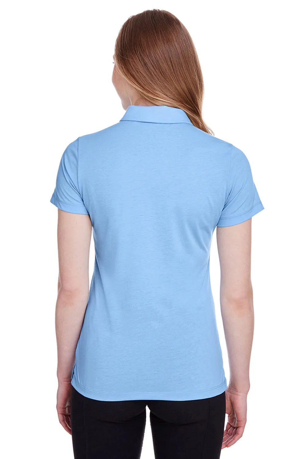 Puma Womens Fusion Performance Moisture Wicking Short Sleeve Polo Shirt - Blue Bell