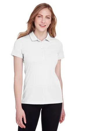 Puma Womens Fusion Performance Moisture Wicking Short Sleeve Polo Shirt - Bright White