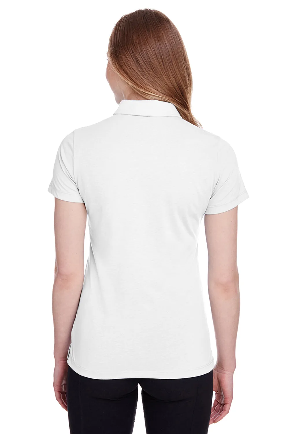 Puma Womens Fusion Performance Moisture Wicking Short Sleeve Polo Shirt - Bright White