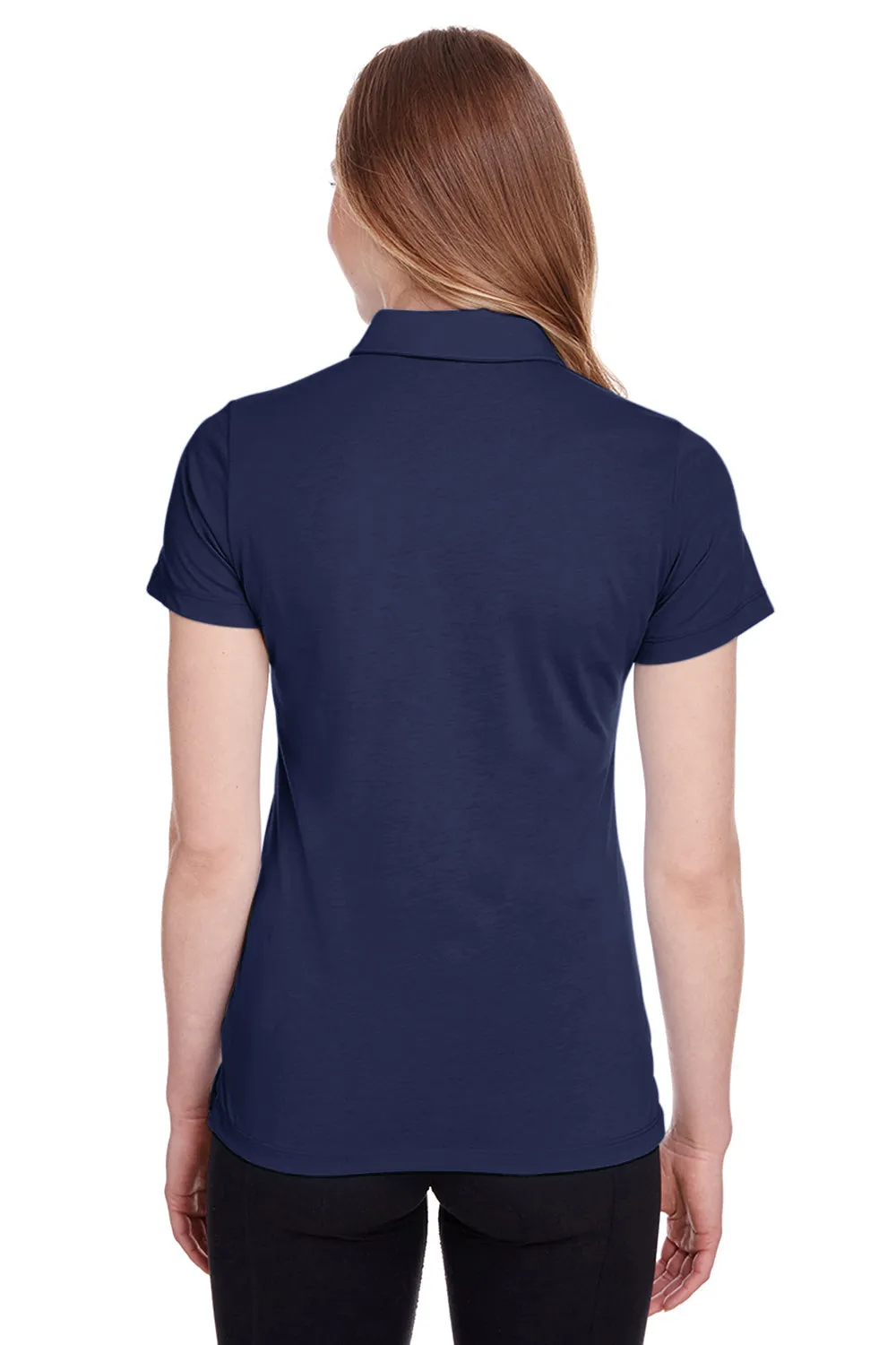 Puma Womens Fusion Performance Moisture Wicking Short Sleeve Polo Shirt - Peacoat Blue