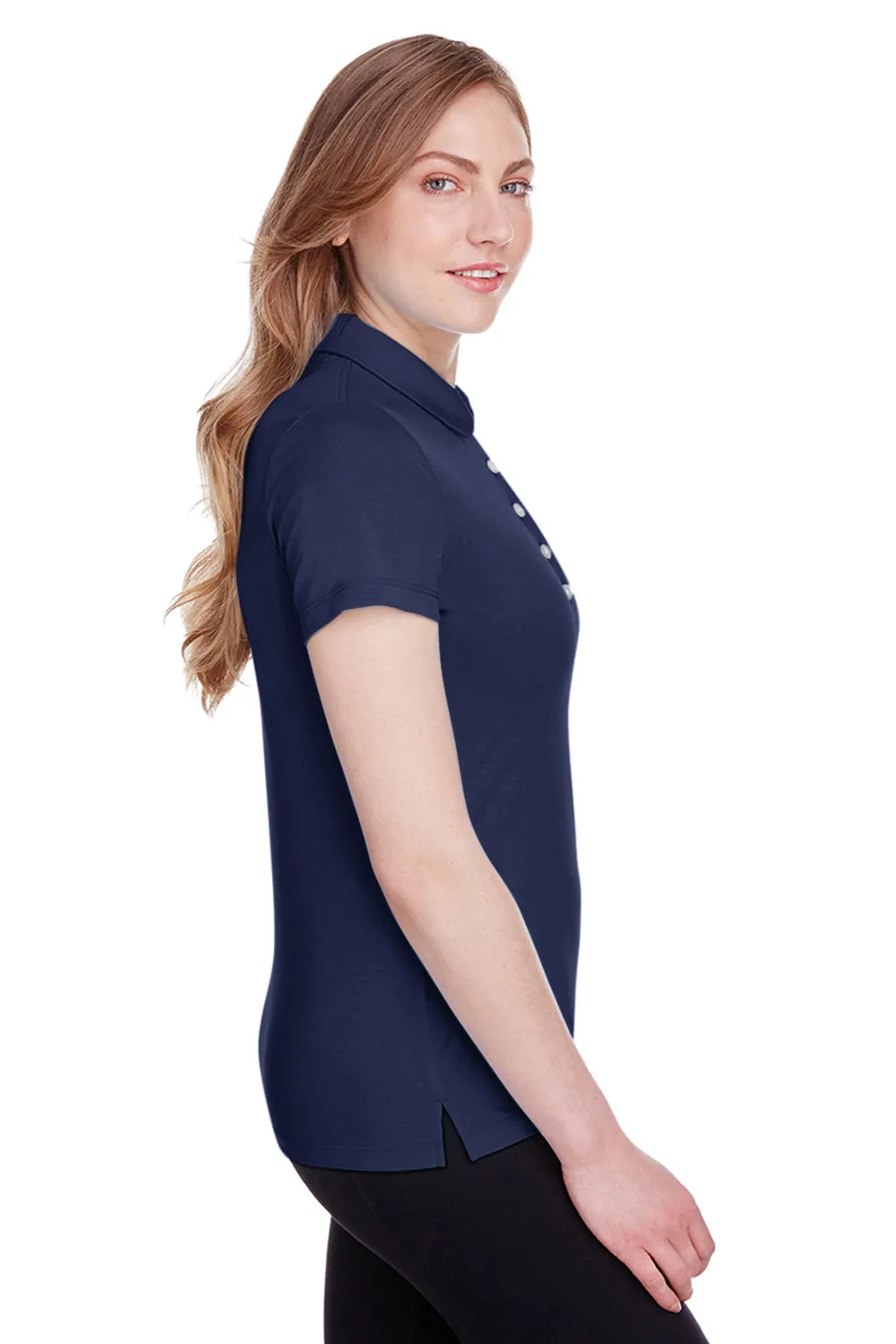 Puma Womens Fusion Performance Moisture Wicking Short Sleeve Polo Shirt - Peacoat Blue