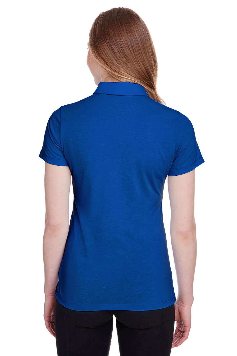 Puma Womens Fusion Performance Moisture Wicking Short Sleeve Polo Shirt - Surf The Web Blue