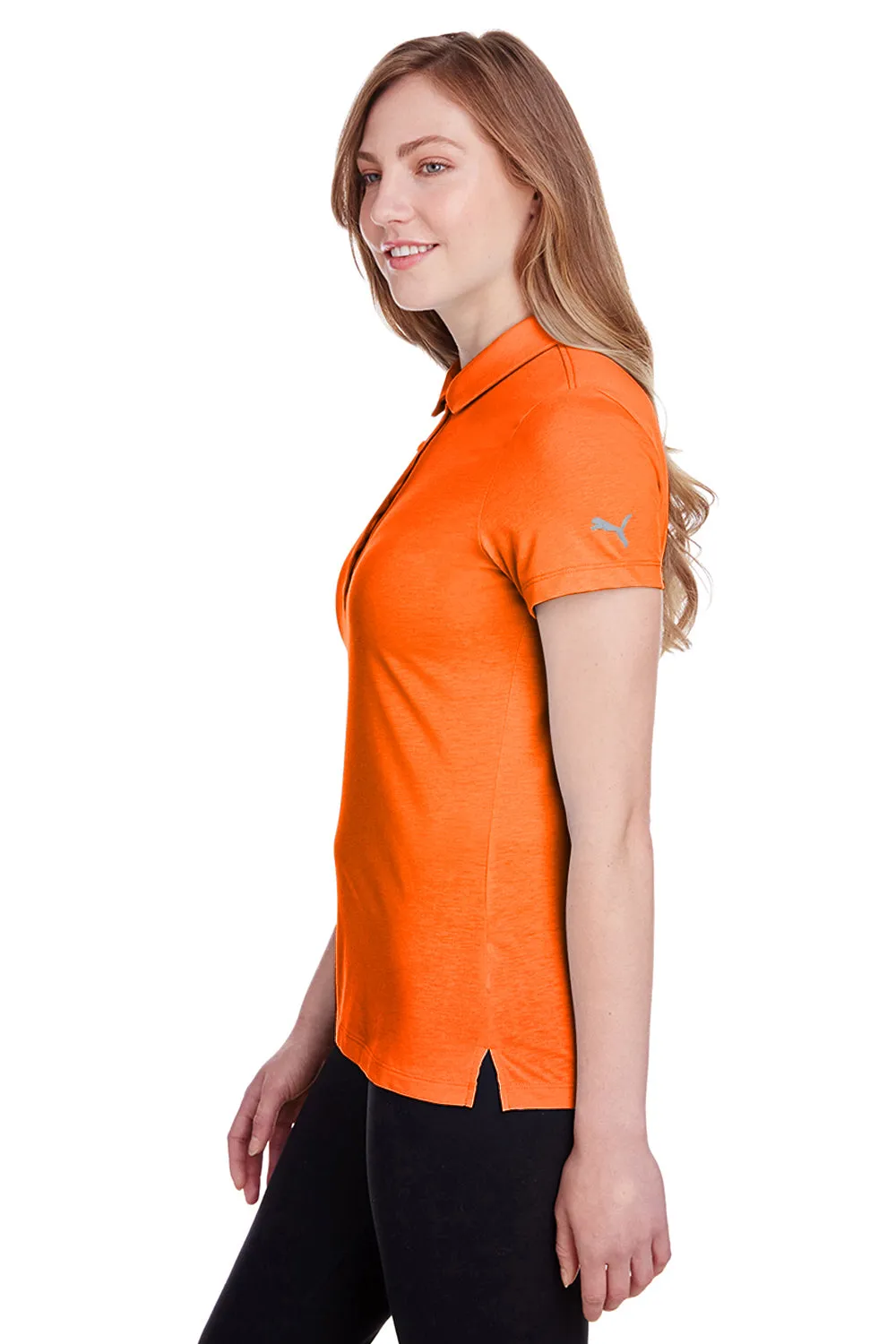 Puma Womens Fusion Performance Moisture Wicking Short Sleeve Polo Shirt - Vibrant Orange  Choose your new Clothing Puma