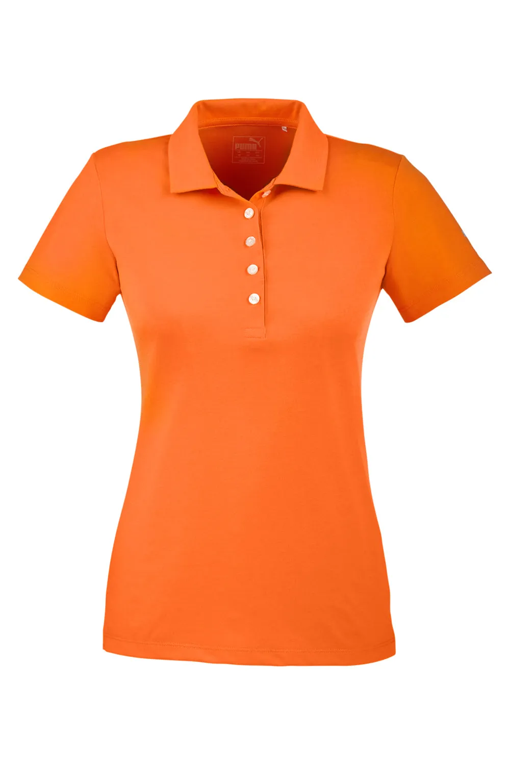 Puma Womens Fusion Performance Moisture Wicking Short Sleeve Polo Shirt - Vibrant Orange  Choose your new Clothing Puma