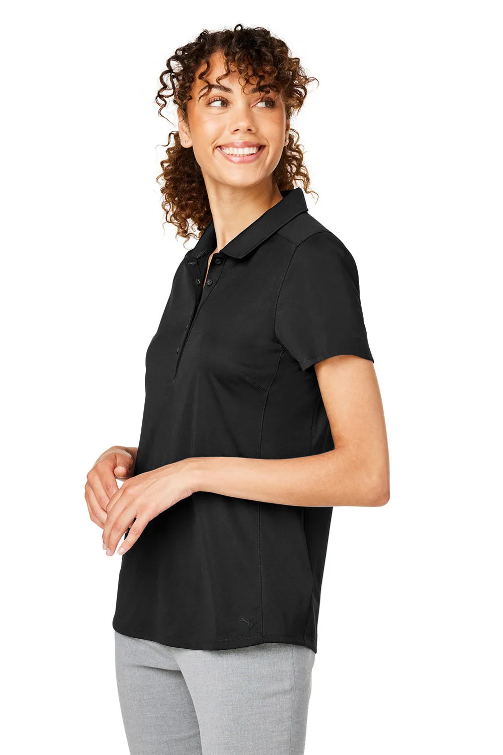 Puma Womens Gamer Moisture Wicking Short Sleeve Polo Shirt - Black - Closeout  Choose your new Clothing Puma