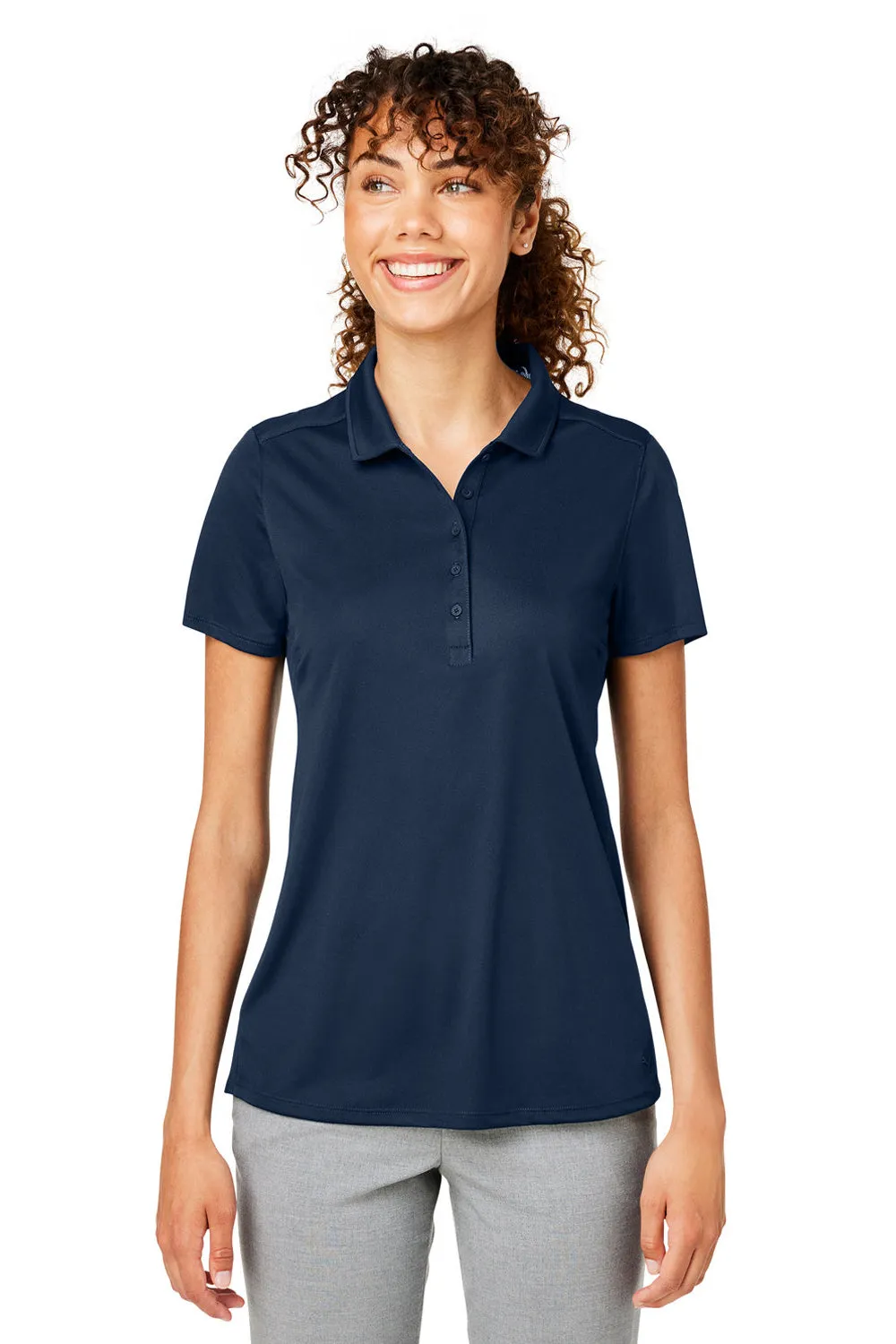 Puma Womens Gamer Moisture Wicking Short Sleeve Polo Shirt - Navy Blue - Closeout  Choose your new Clothing Puma