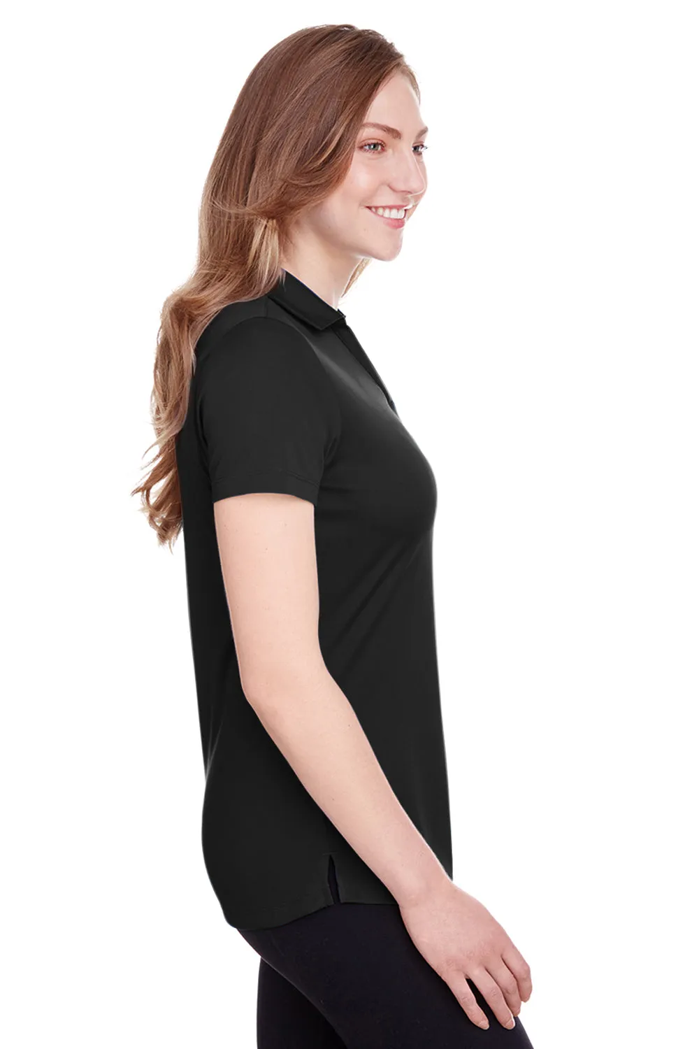 Puma Womens Icon Performance Moisture Wicking Short Sleeve Polo Shirt - Black