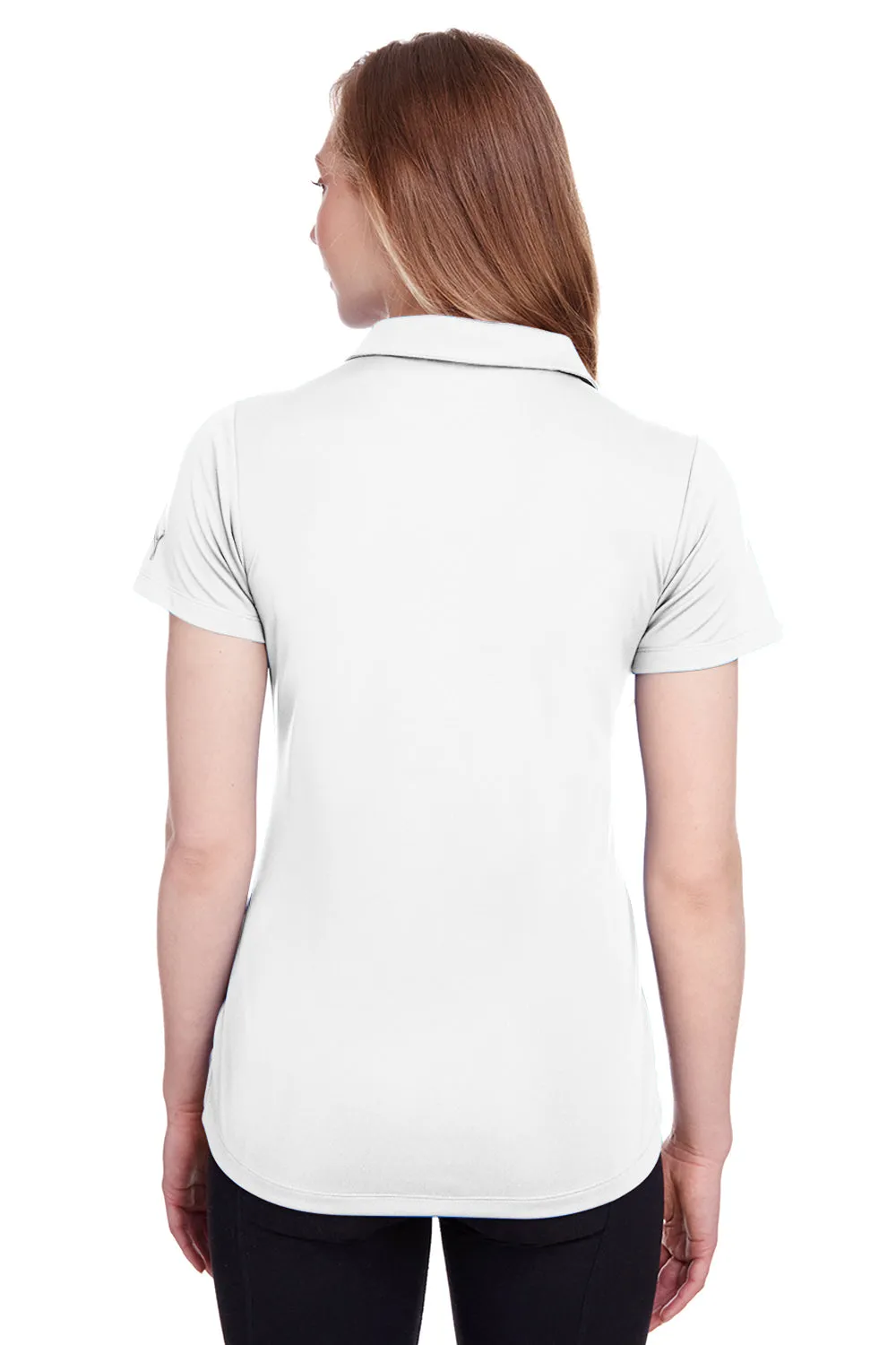 Puma Womens Icon Performance Moisture Wicking Short Sleeve Polo Shirt - Bright White