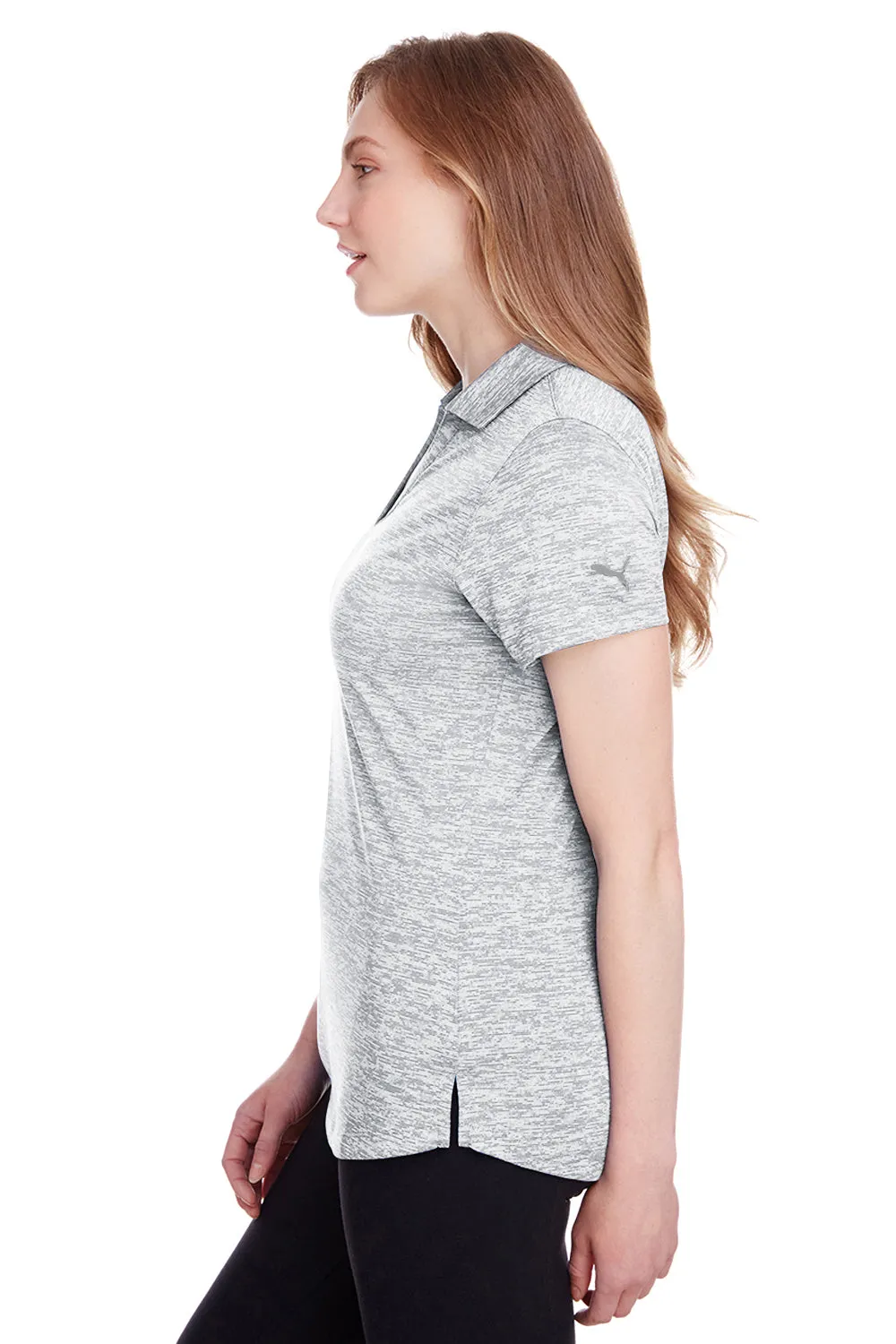 Puma Womens Icon Performance Moisture Wicking Short Sleeve Polo Shirt - Bright White