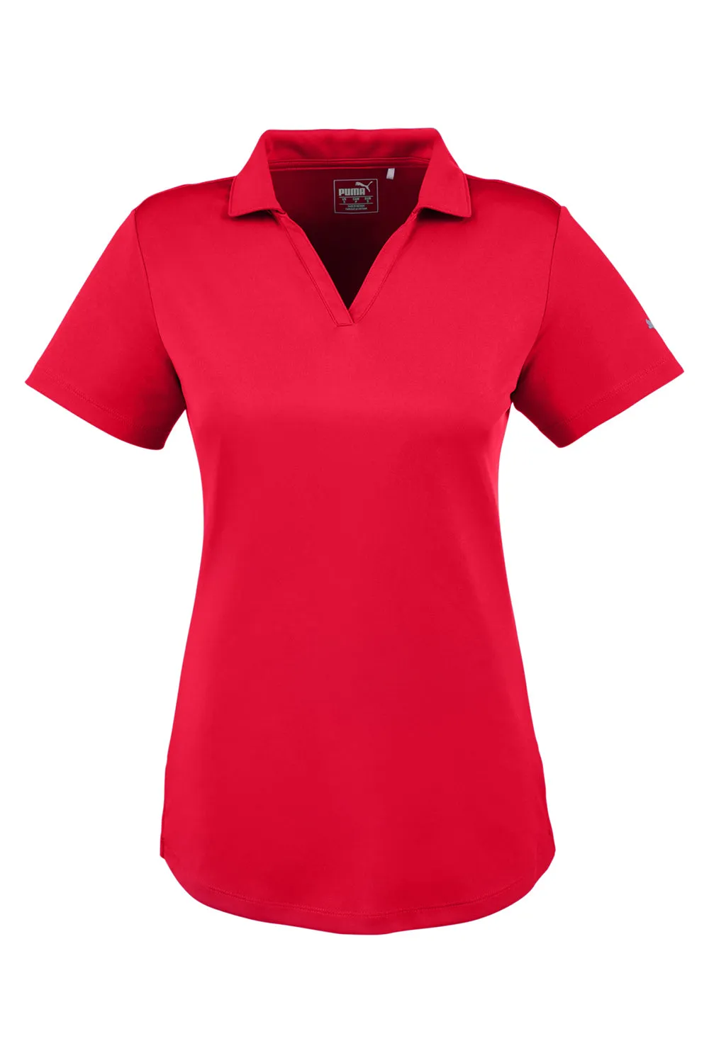 Puma Womens Icon Performance Moisture Wicking Short Sleeve Polo Shirt - High Risk Red  Choose your new Clothing Puma