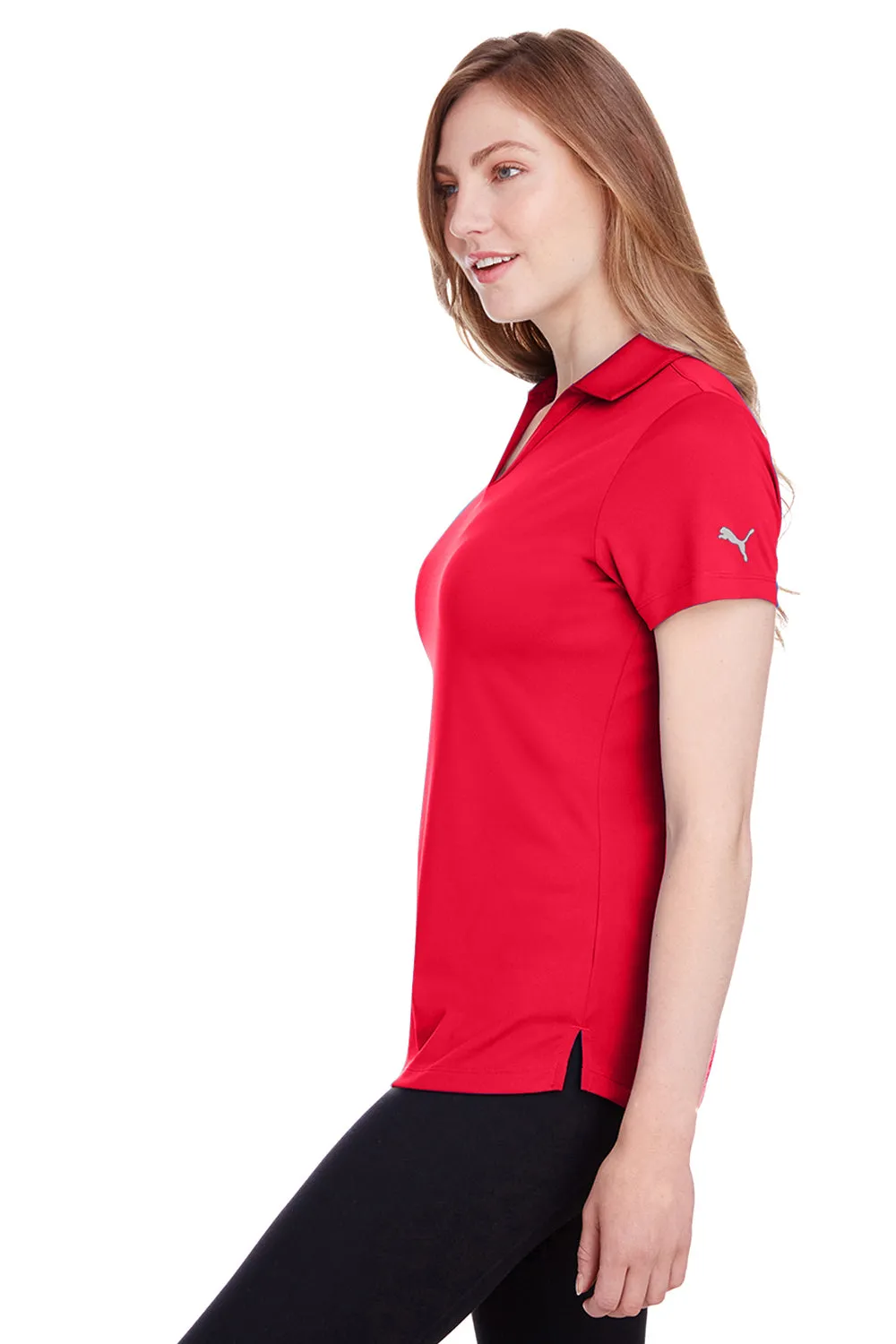 Puma Womens Icon Performance Moisture Wicking Short Sleeve Polo Shirt - High Risk Red  Choose your new Clothing Puma