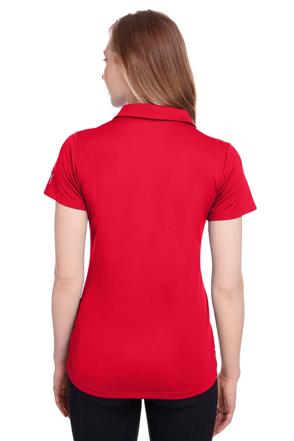 Puma Womens Icon Performance Moisture Wicking Short Sleeve Polo Shirt - High Risk Red  Choose your new Clothing Puma
