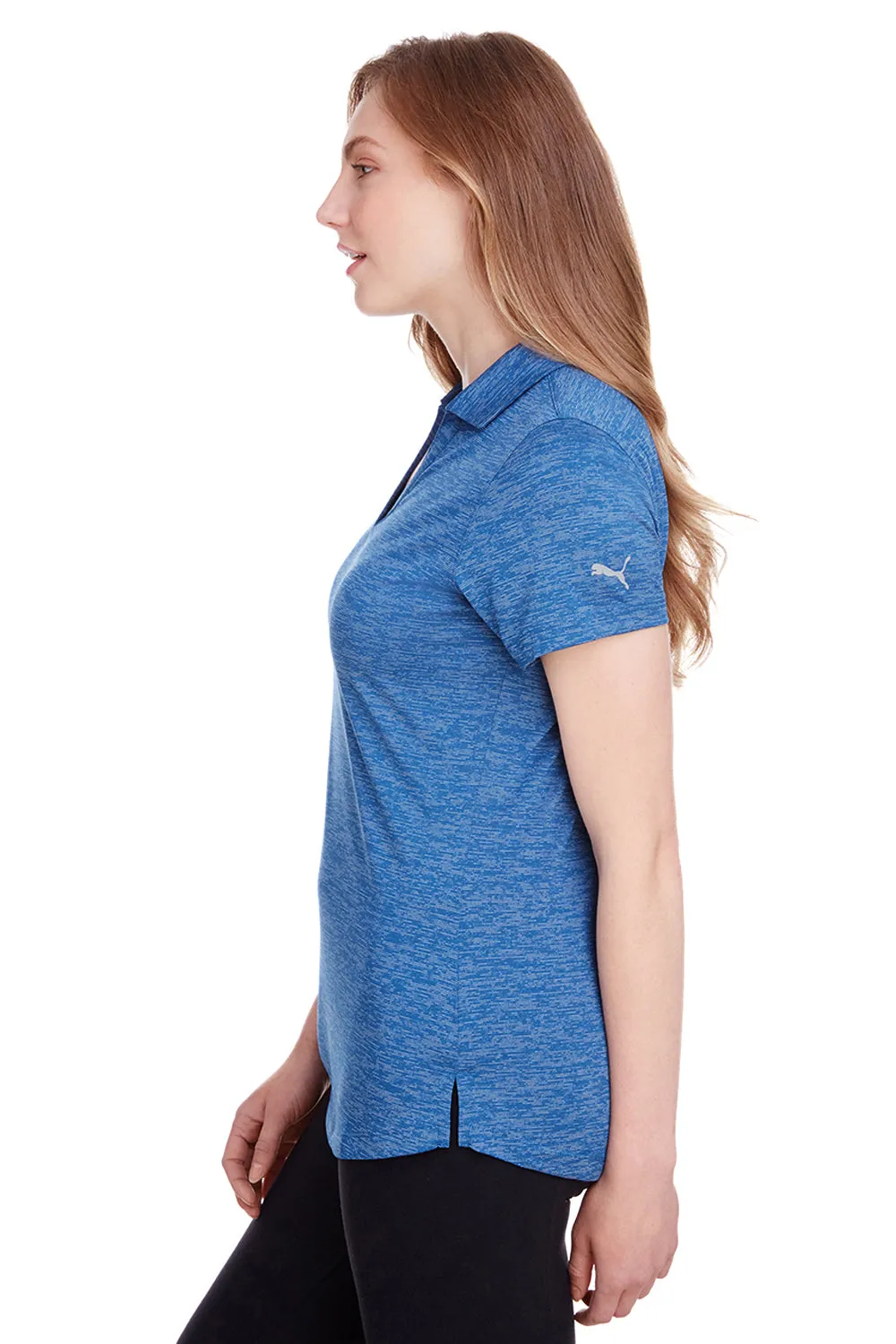 Puma Womens Icon Performance Moisture Wicking Short Sleeve Polo Shirt - Lapis Blue  Choose your new Clothing Puma