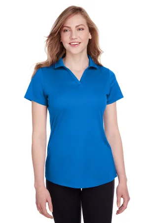 Puma Womens Icon Performance Moisture Wicking Short Sleeve Polo Shirt - Lapis Blue  Choose your new Clothing Puma