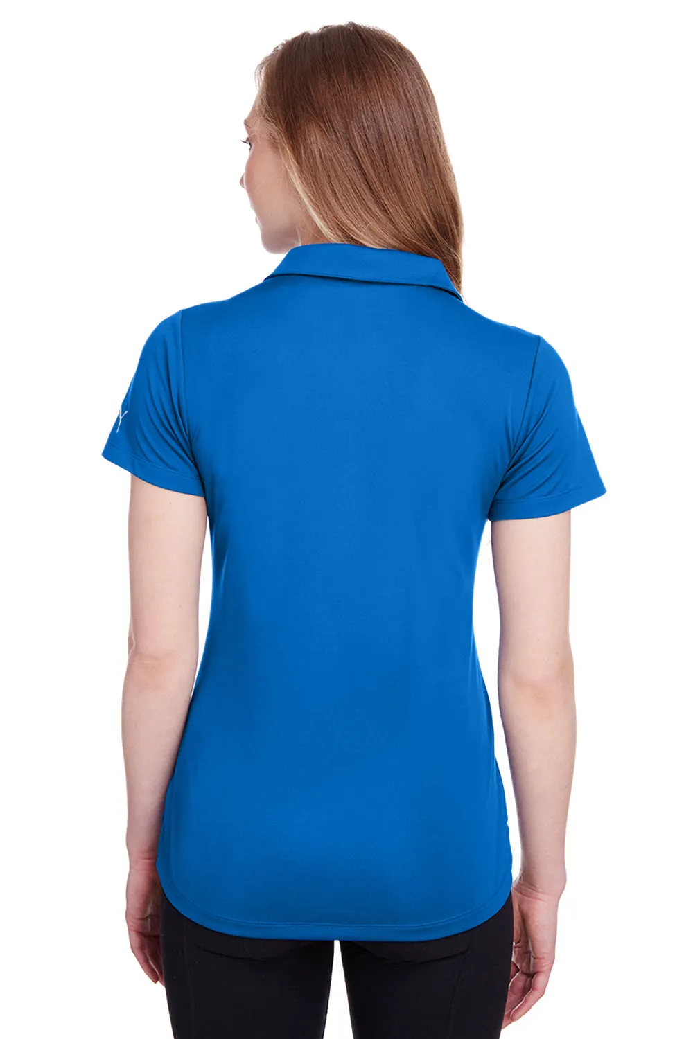Puma Womens Icon Performance Moisture Wicking Short Sleeve Polo Shirt - Lapis Blue  Choose your new Clothing Puma