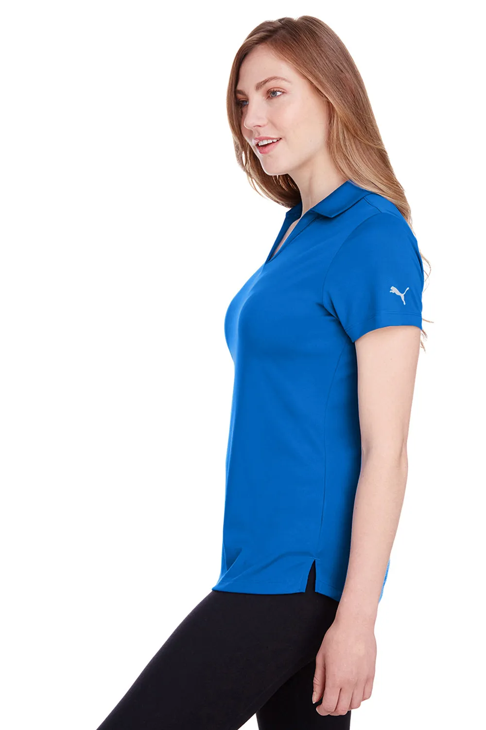 Puma Womens Icon Performance Moisture Wicking Short Sleeve Polo Shirt - Lapis Blue  Choose your new Clothing Puma