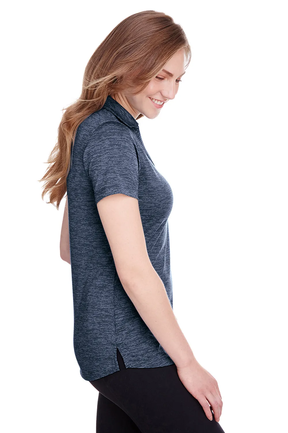 Puma Womens Icon Performance Moisture Wicking Short Sleeve Polo Shirt - Peacoat Blue