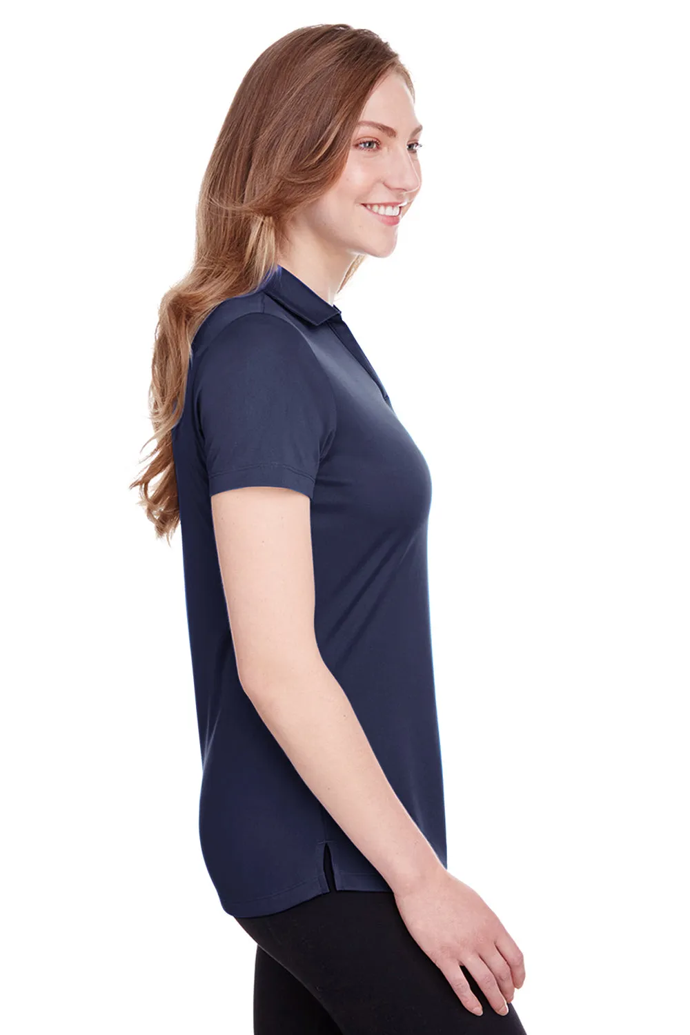 Puma Womens Icon Performance Moisture Wicking Short Sleeve Polo Shirt - Peacoat Blue