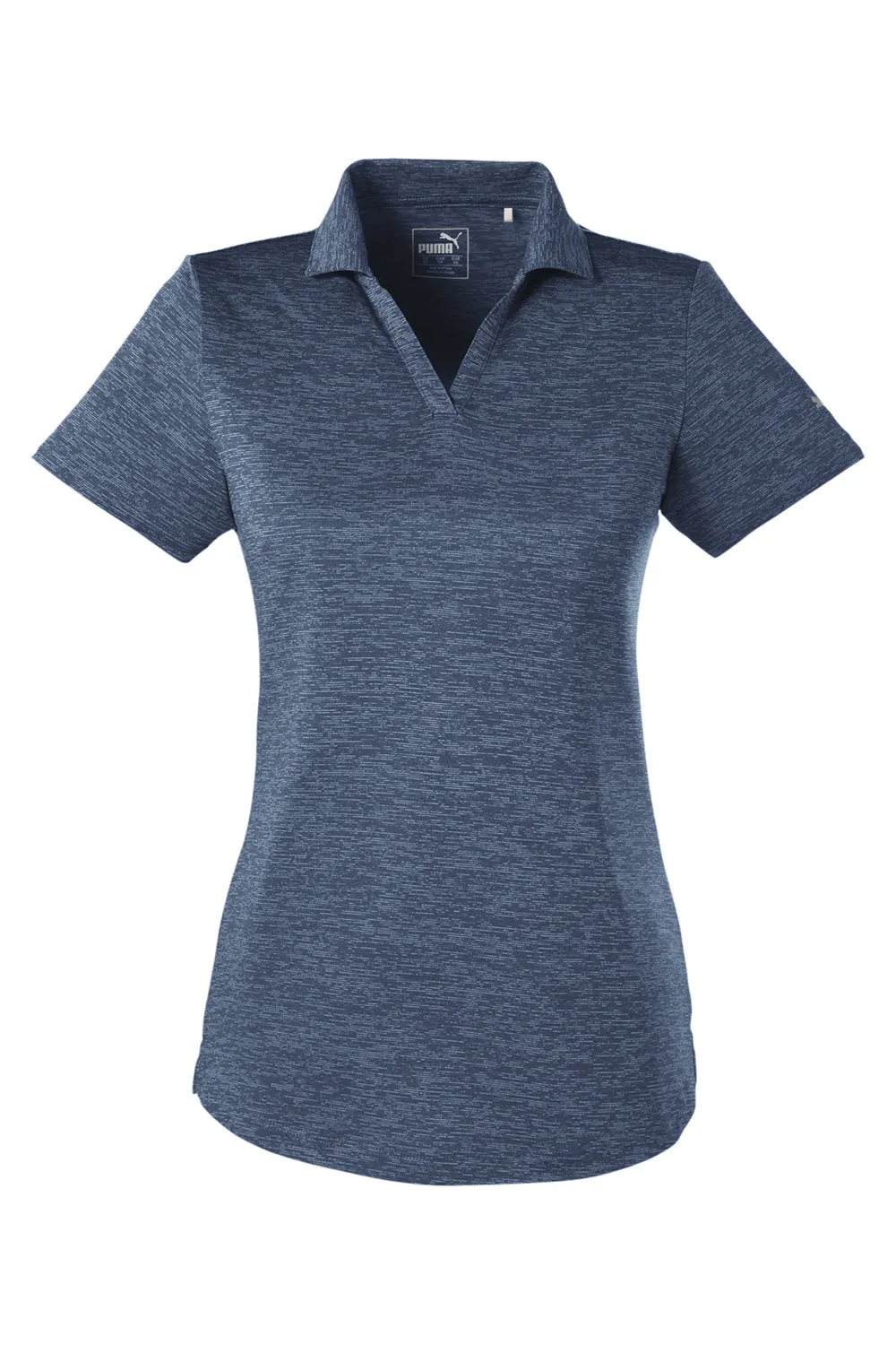 Puma Womens Icon Performance Moisture Wicking Short Sleeve Polo Shirt - Peacoat Blue