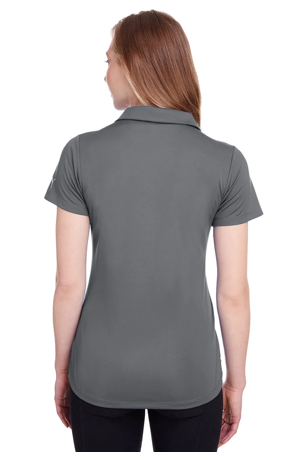Puma Womens Icon Performance Moisture Wicking Short Sleeve Polo Shirt - Quiet Shade Grey  Choose your new Clothing Puma