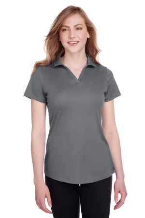Puma Womens Icon Performance Moisture Wicking Short Sleeve Polo Shirt - Quiet Shade Grey  Choose your new Clothing Puma