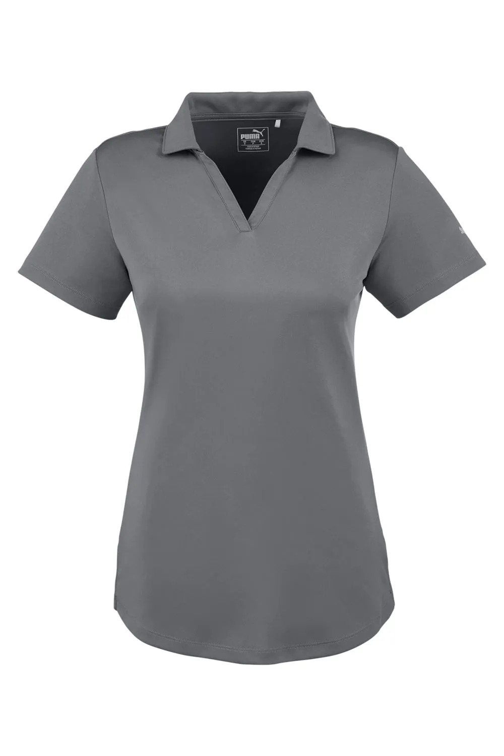 Puma Womens Icon Performance Moisture Wicking Short Sleeve Polo Shirt - Quiet Shade Grey  Choose your new Clothing Puma
