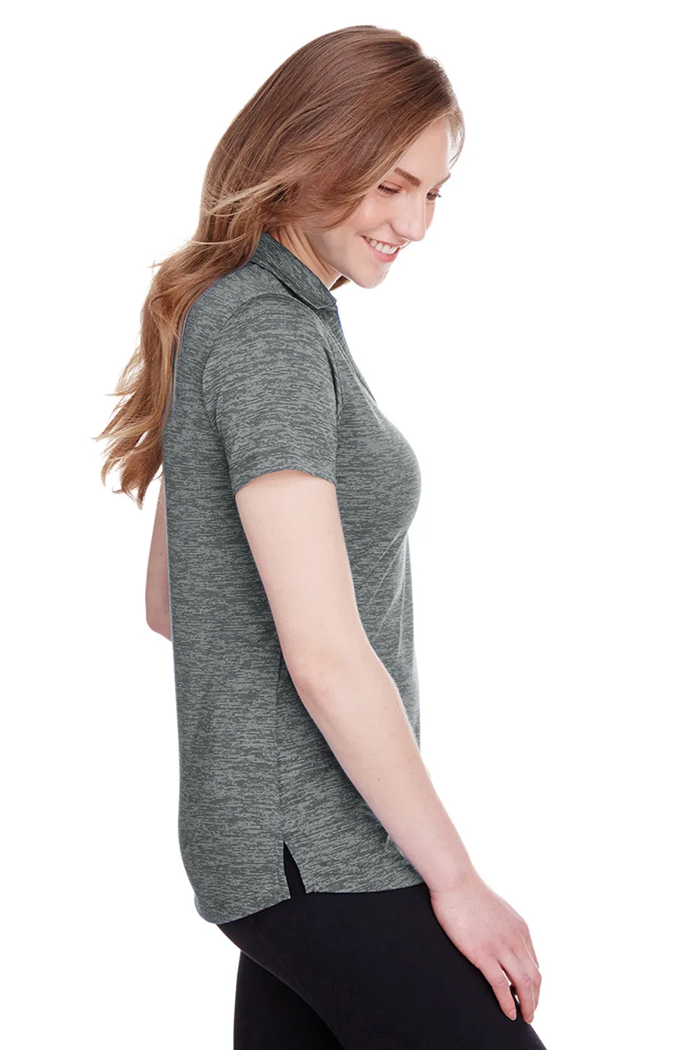 Puma Womens Icon Performance Moisture Wicking Short Sleeve Polo Shirt - Quiet Shade Grey