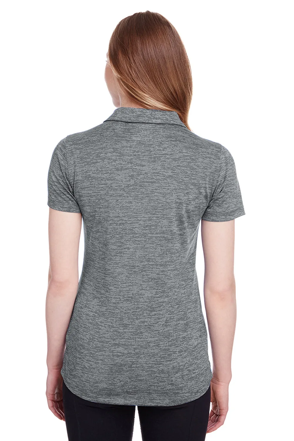 Puma Womens Icon Performance Moisture Wicking Short Sleeve Polo Shirt - Quiet Shade Grey