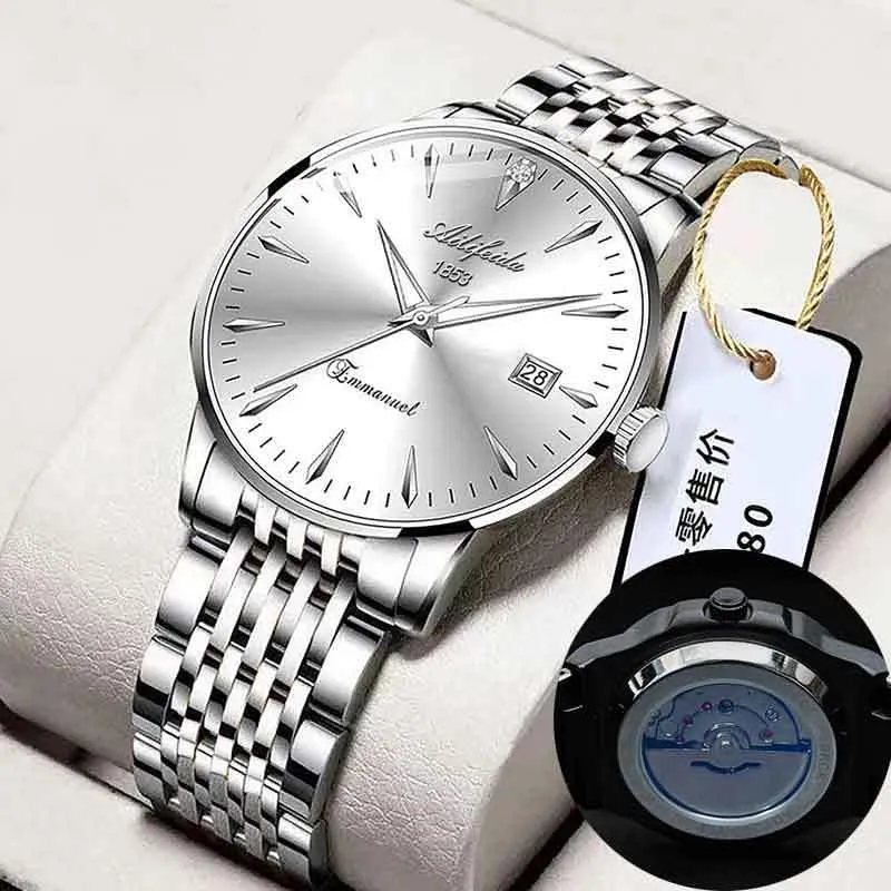 Quartz Hollow Watch Men's Back Cover Transparent 