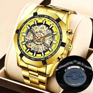 Quartz Watch Men's Back Cover Hollow 