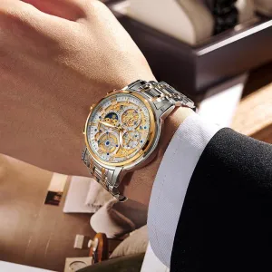 Quartz Watch Multi Function Waterproof Hollowed Out 