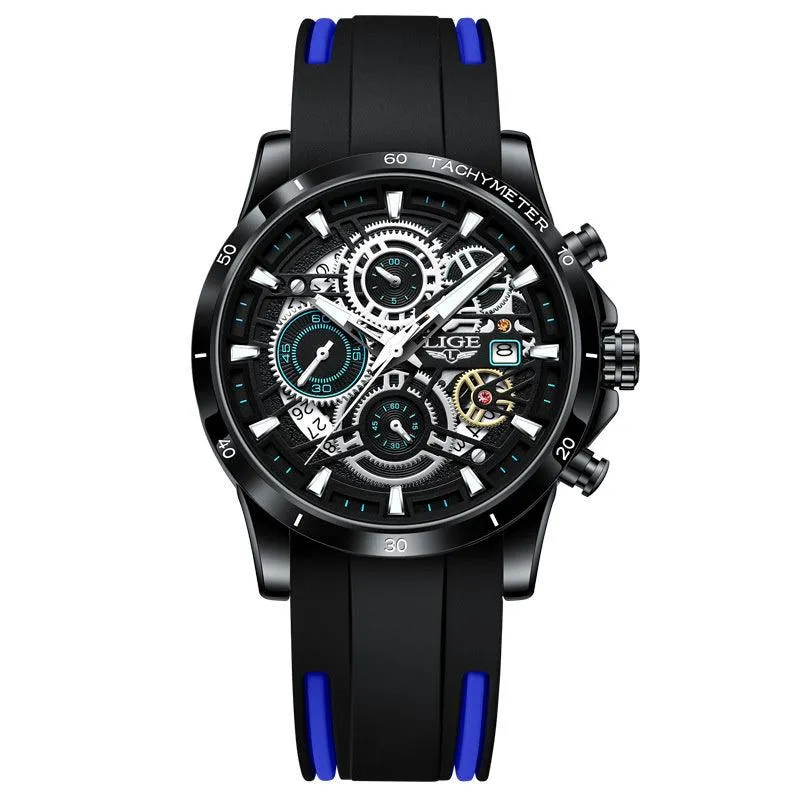 Quartz Watch Skeleton Design Multifunctional