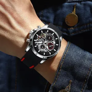 Quartz Watch Skeleton Design Multifunctional 