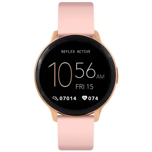 Reflex Active Series 14 Rose Gold Case Pink Silicone Strap Smart Watch RA14-2142 