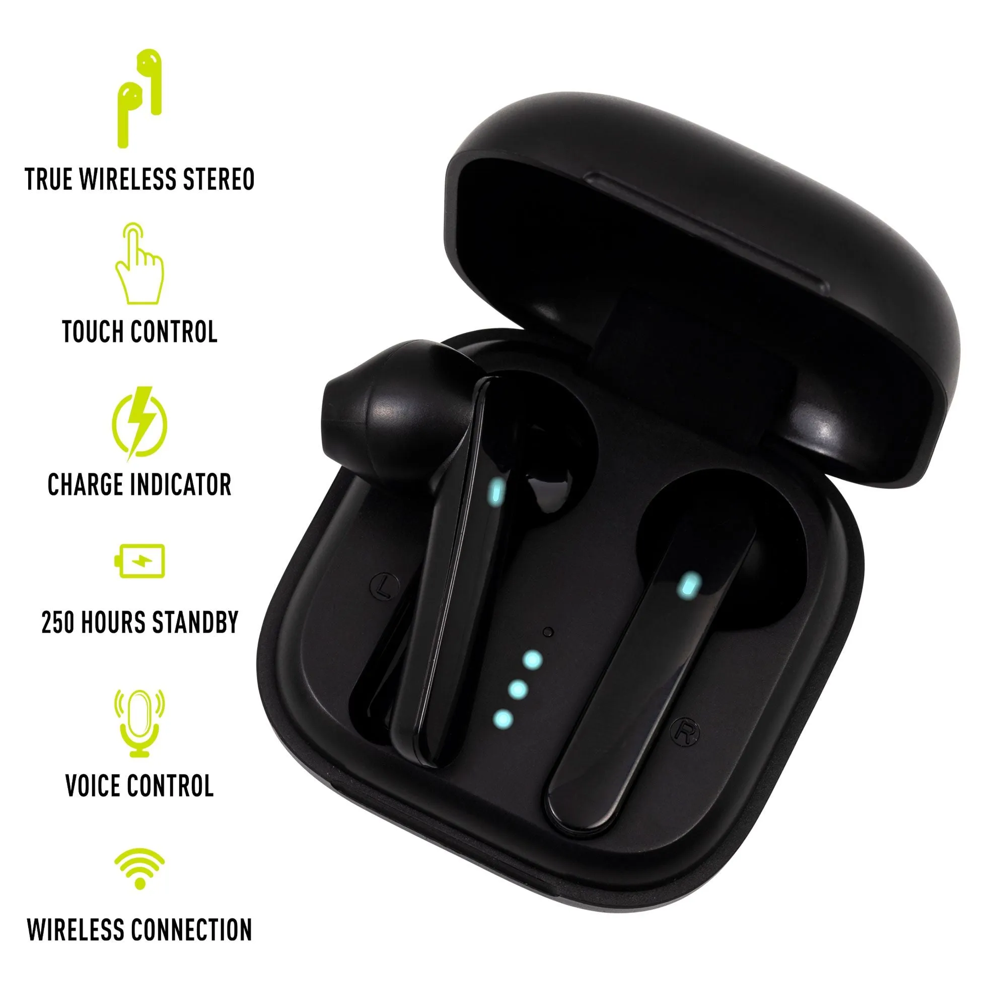 Reflex Active Series 17 Black Silicone Watch & Ear Bud Bundle RA17-2164-TWS