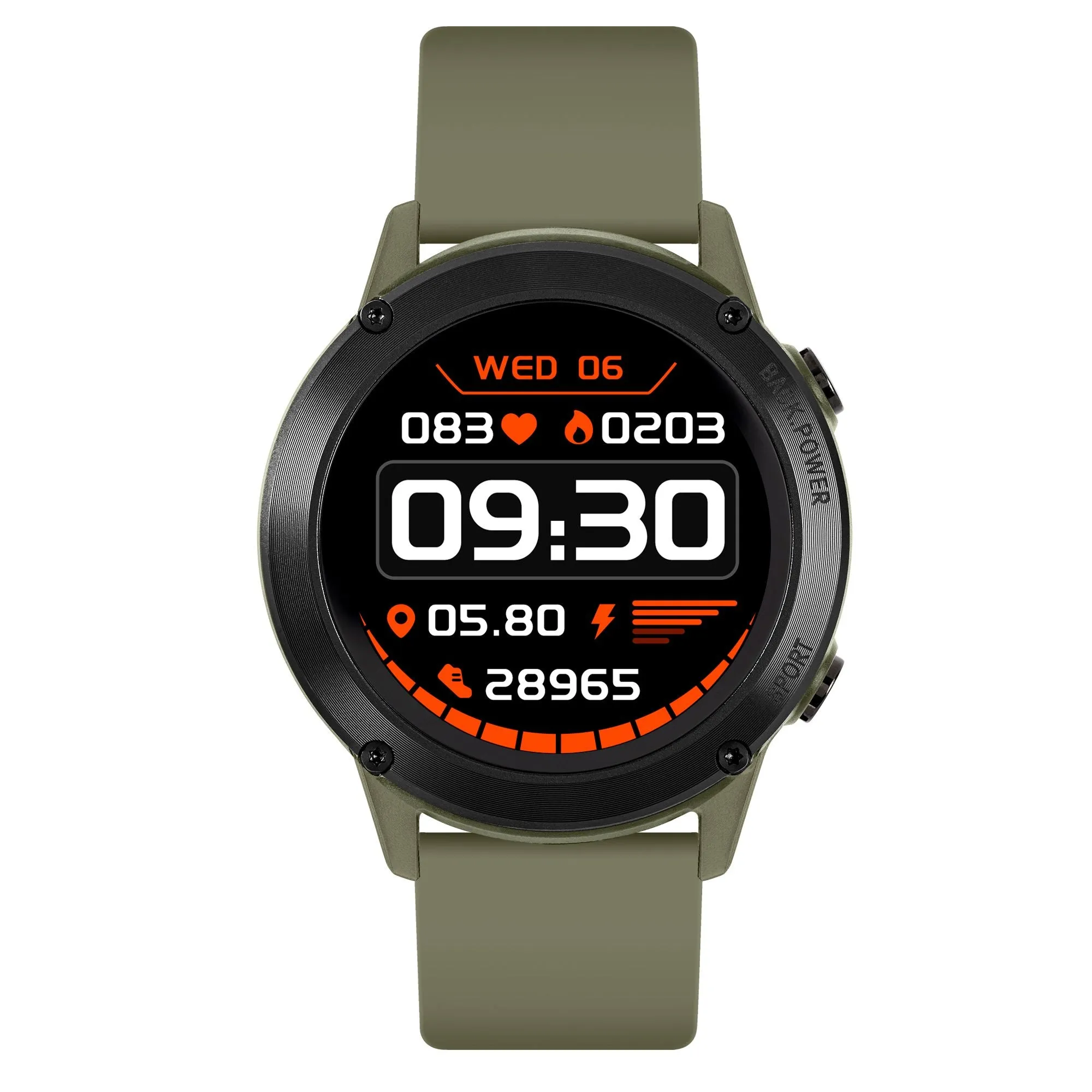 Reflex Active Series 18 Khaki Silicone Strap GPS Smart Watch 