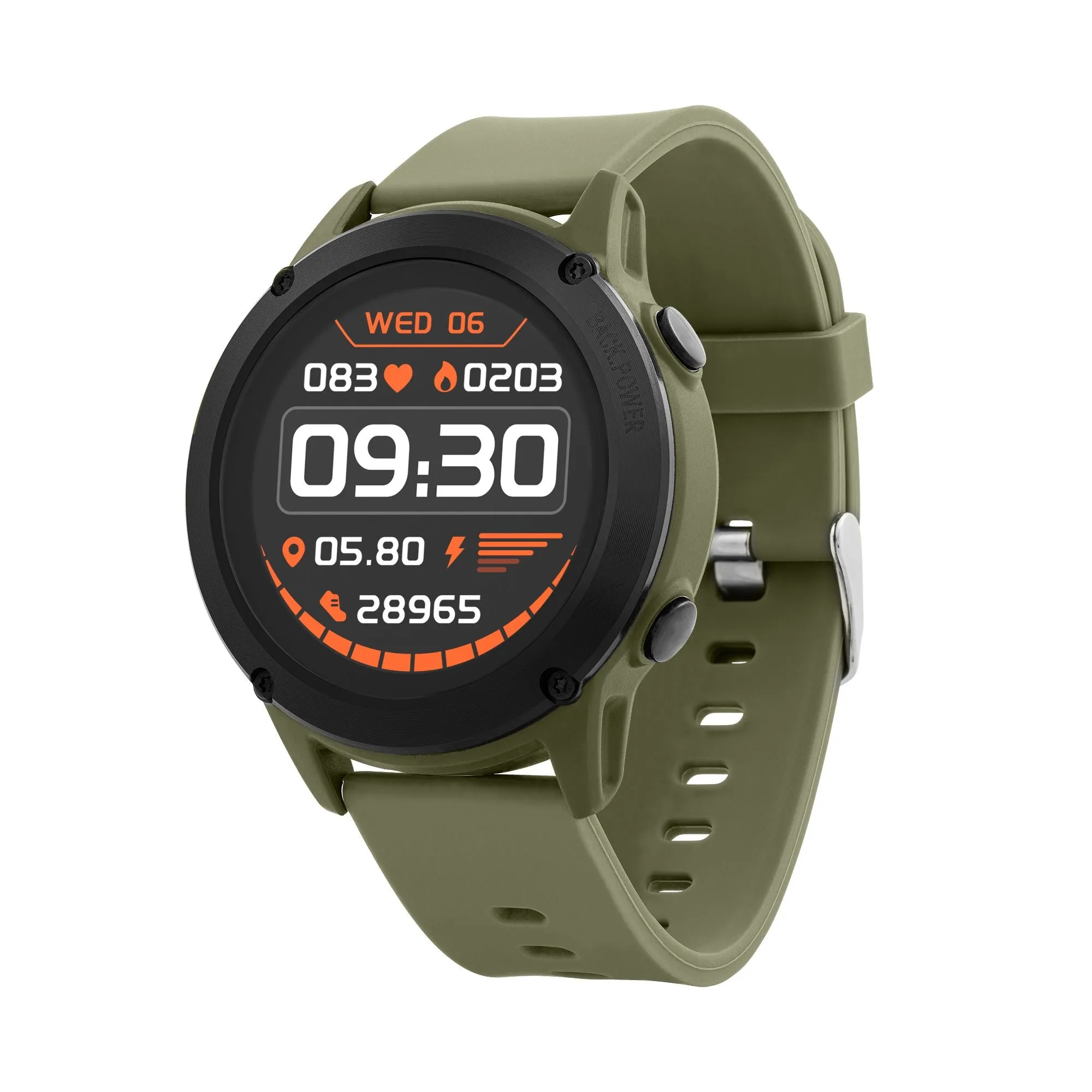 Reflex Active Series 18 Khaki Silicone Strap GPS Smart Watch